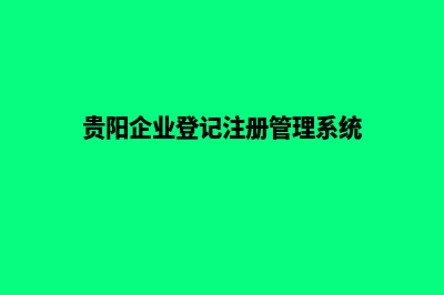 贵阳企业建设网站哪家好(贵阳企业登记注册管理系统)