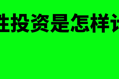 负债性投资是怎么回事(负债性投资是怎样计算的)