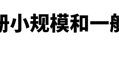 怎么注册小规模公司(怎么注册小规模和一般纳税人)